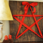 DIY Pallet Board Red Ribbon Star