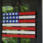 DIY Painted American Flag Door Hanger