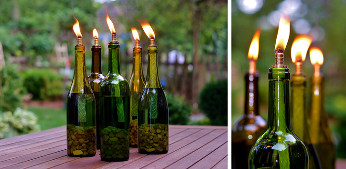 How to Make a Wine Bottle Tiki Torch - Redeem Your Ground | RYGblog.com