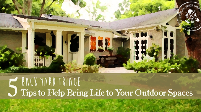 Back Yard Triage...5 Tips to Bring Life to Your Outdoor Spaces - Redeem Your Ground | RYGblog.com